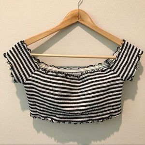 Victoria Secret Off Shoulder Smocked Bikini Top